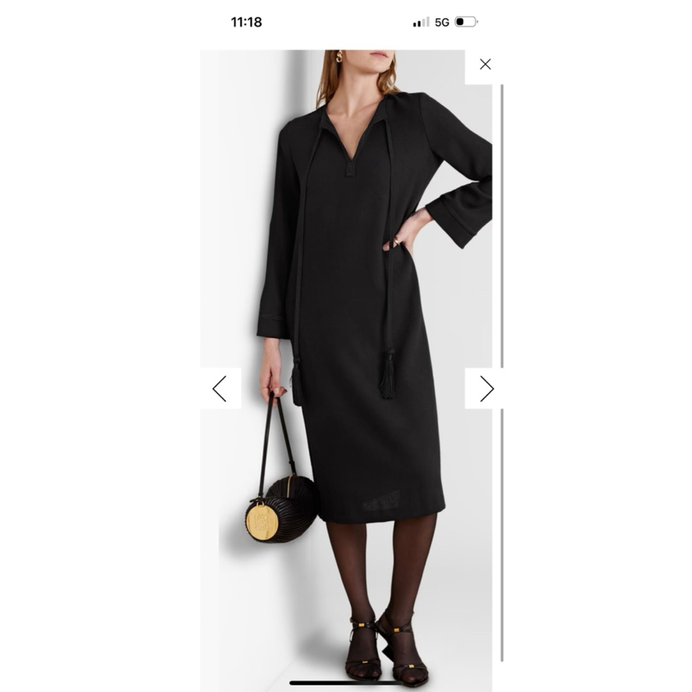 Nili Lotan Zita Black Oversized Dress XS Black